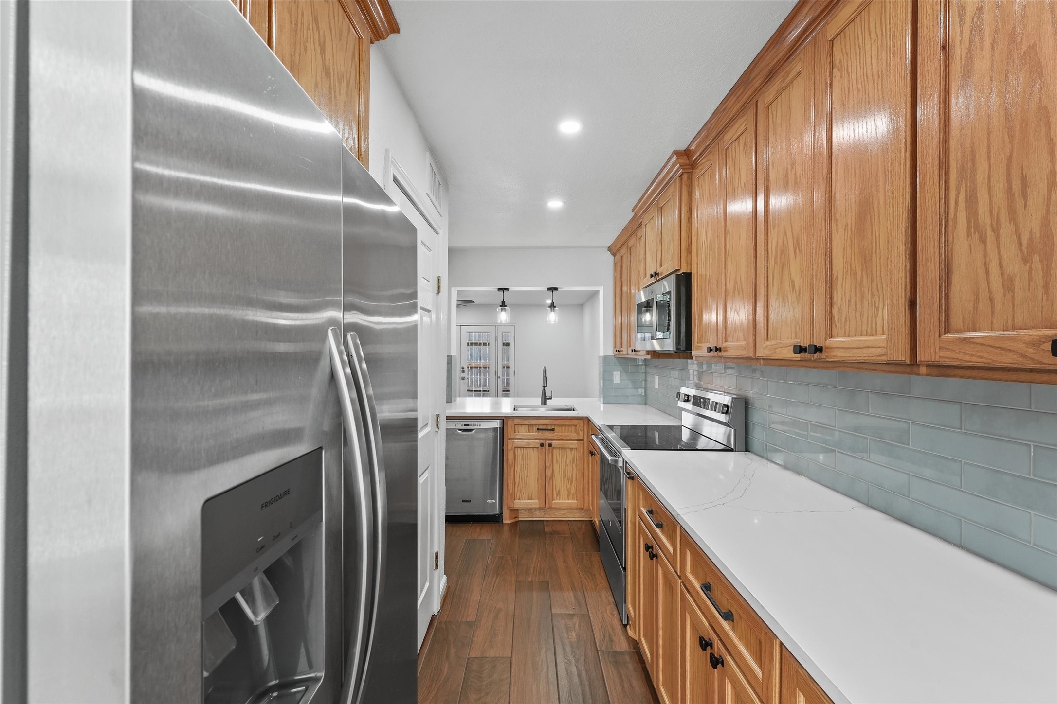 Stainless steel refrigerator included