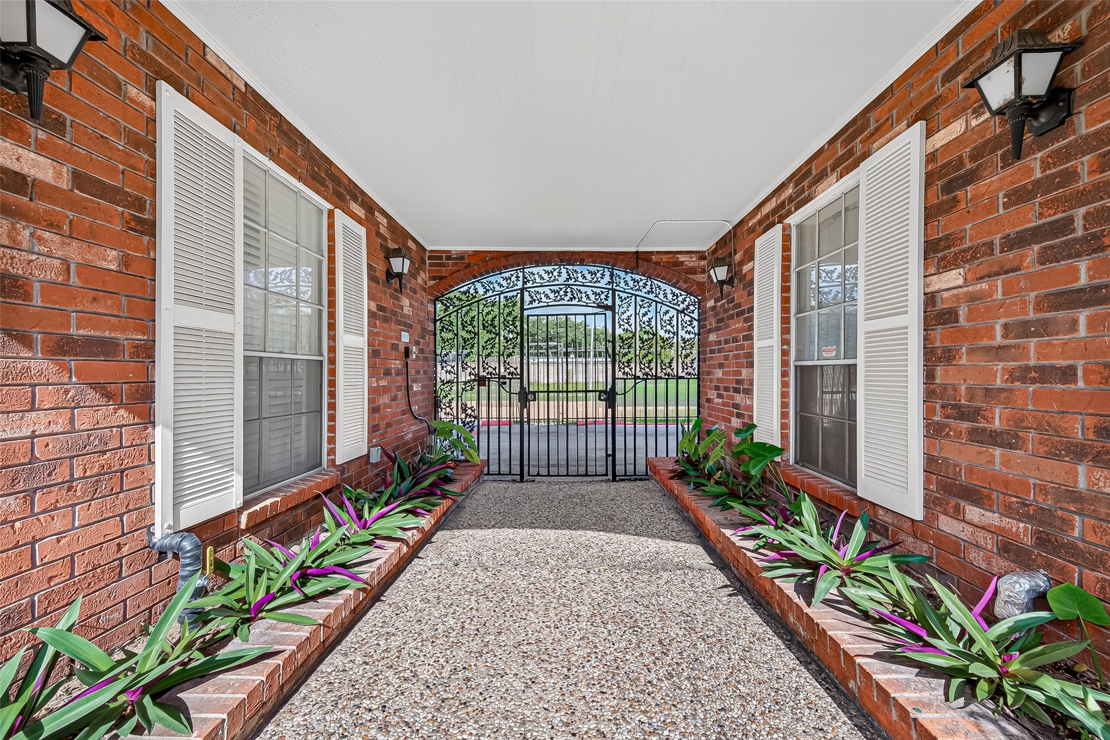Gated entry into the main entrance