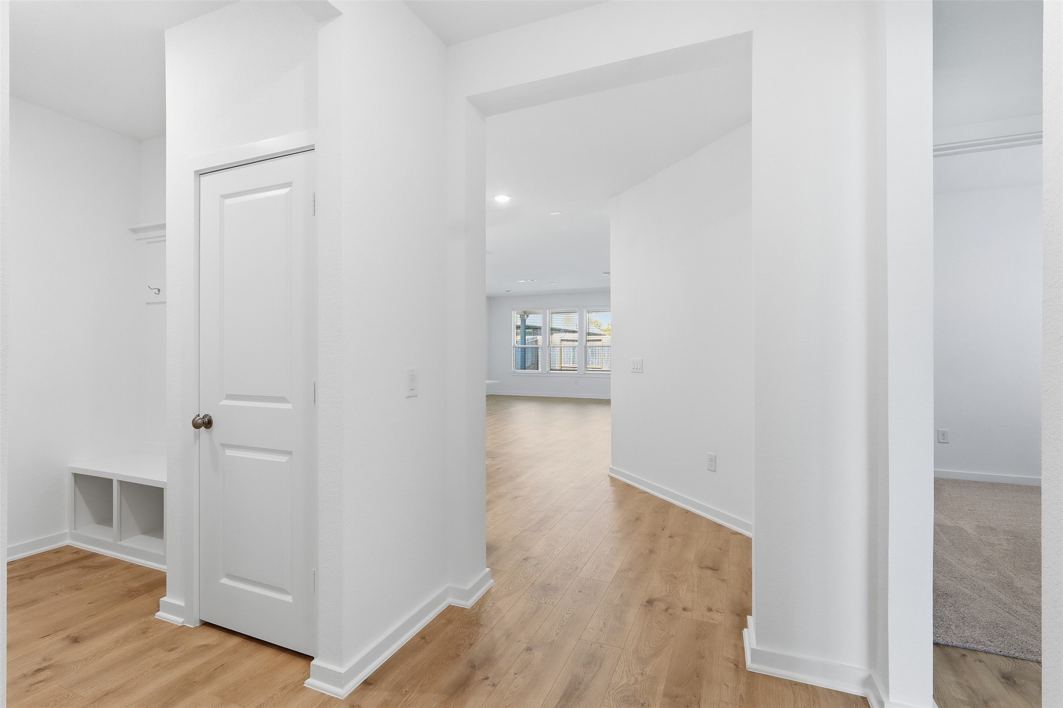 Family Drop Zone & Hall Closet designed to catch everyday items like backpacks, purses, keys, and mail. Family Drop Zone & Hall Closet designed to catch everyday items like backpacks, purses, keys, and mail.