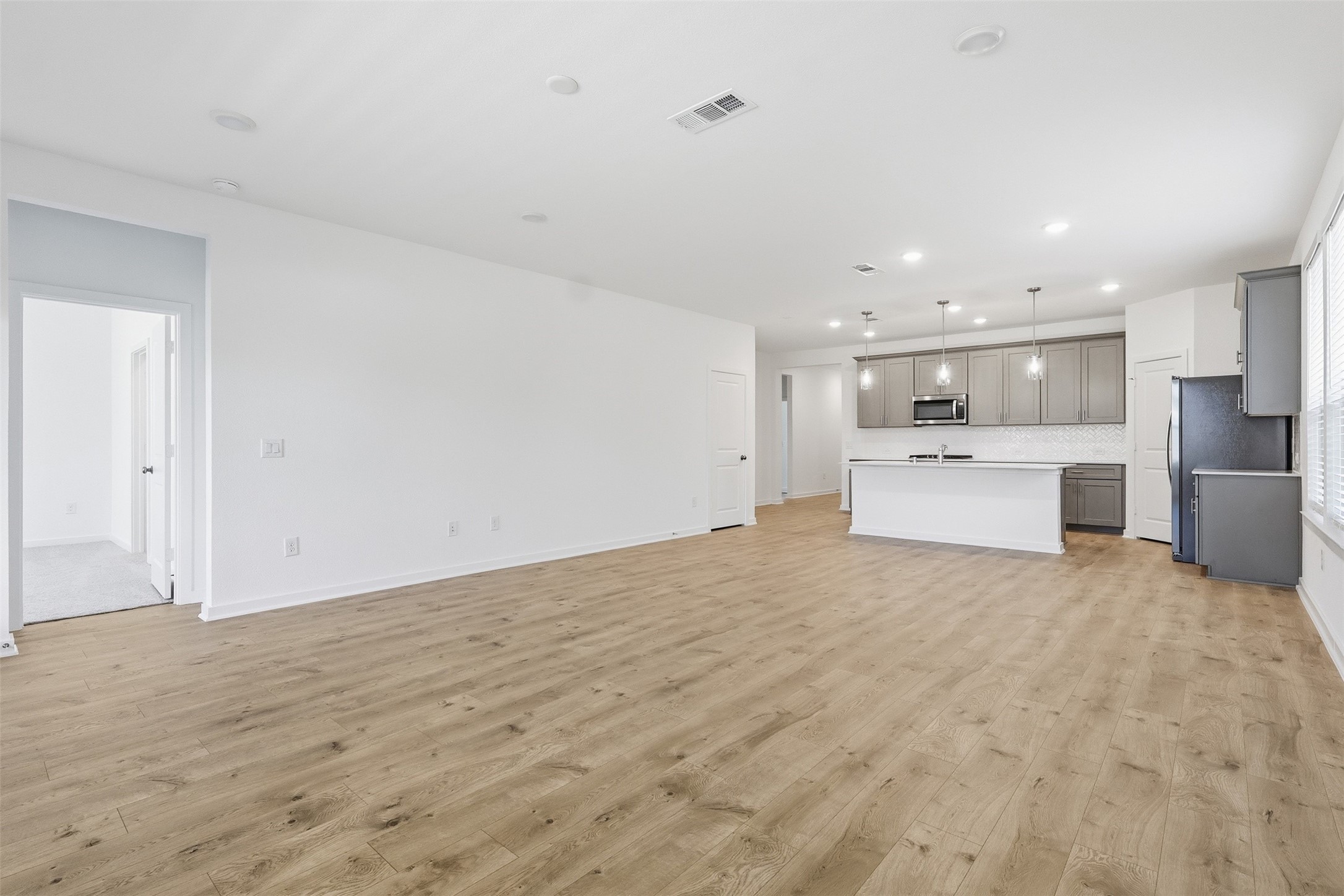 Spacious living allows for multiple furniture configurations.