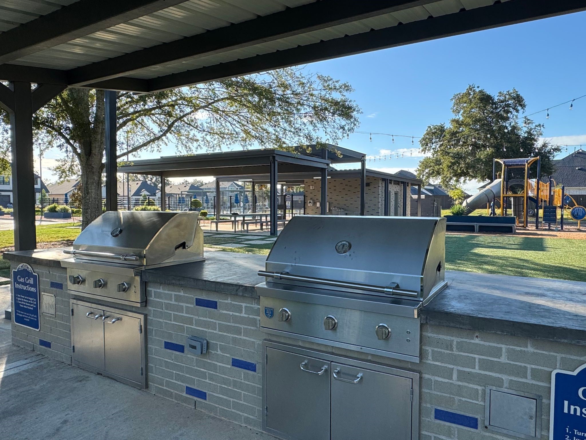 Home is walking distance to park. Grilling stations pictured.