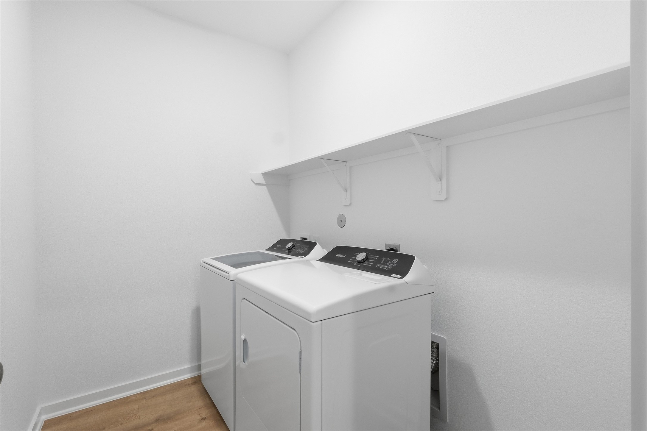 Laundry room is located just off bag drop/mud station.