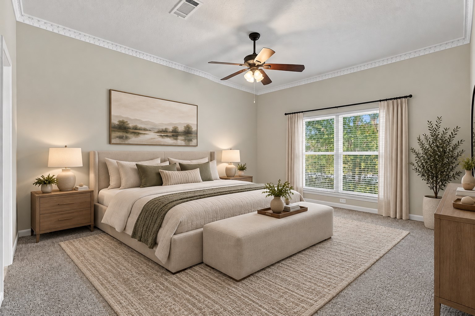 Oversized primary bedroom ***virtually staged***