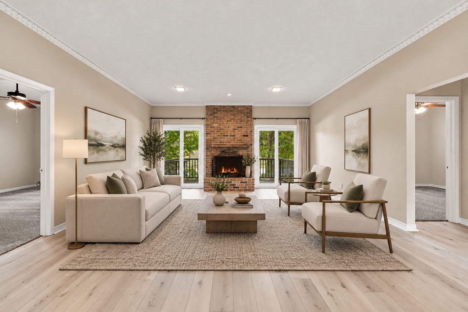 Spacious living room 
***virtually staged***