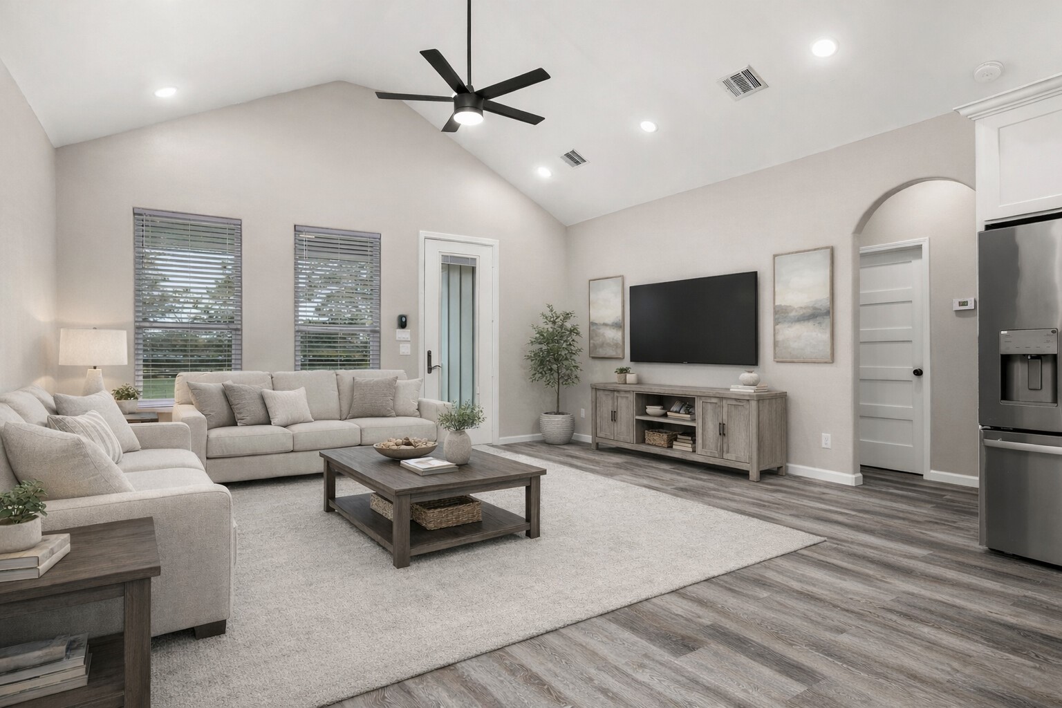 Virtually staged living room Virtually staged living room