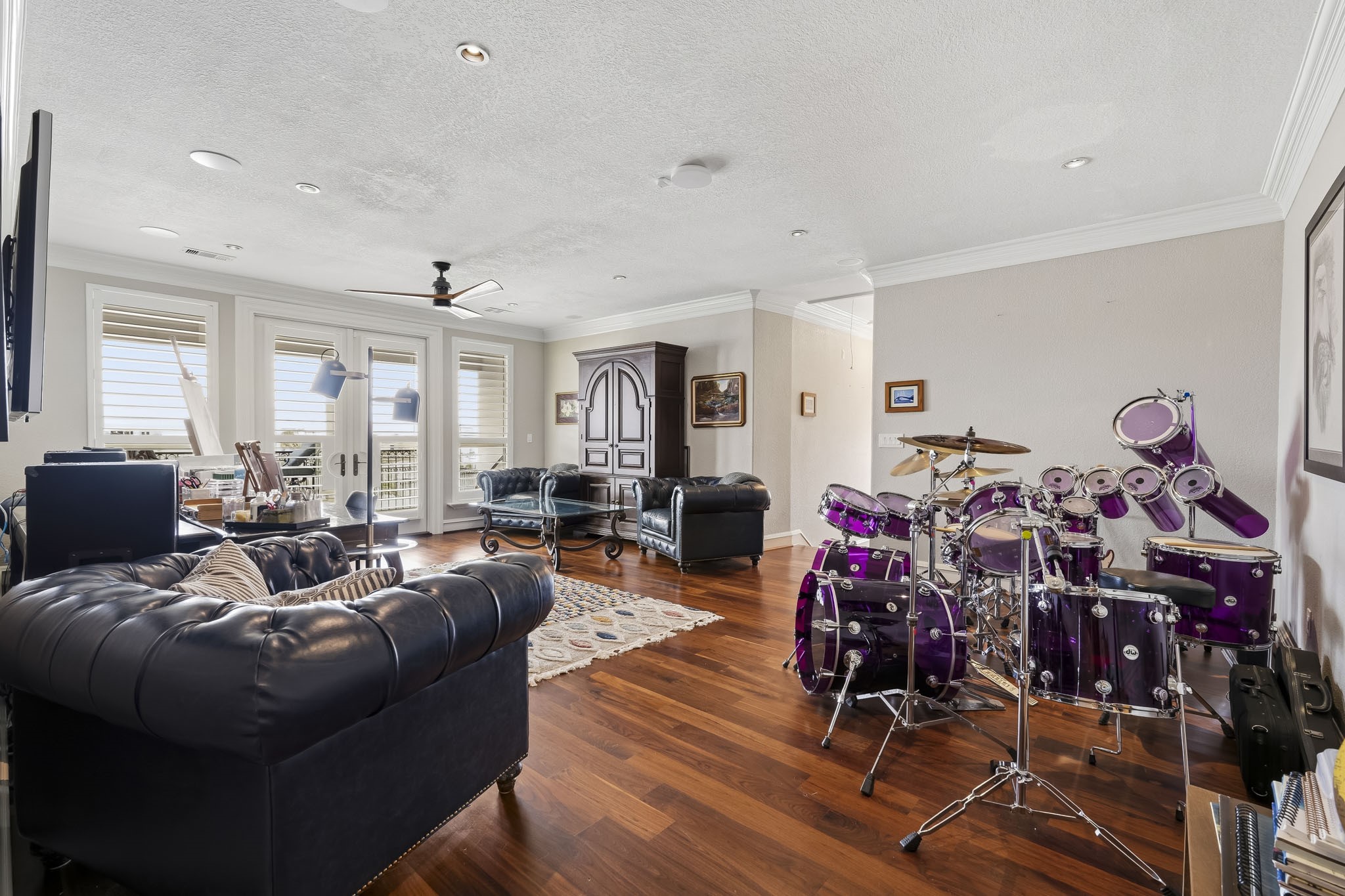 upstairs den