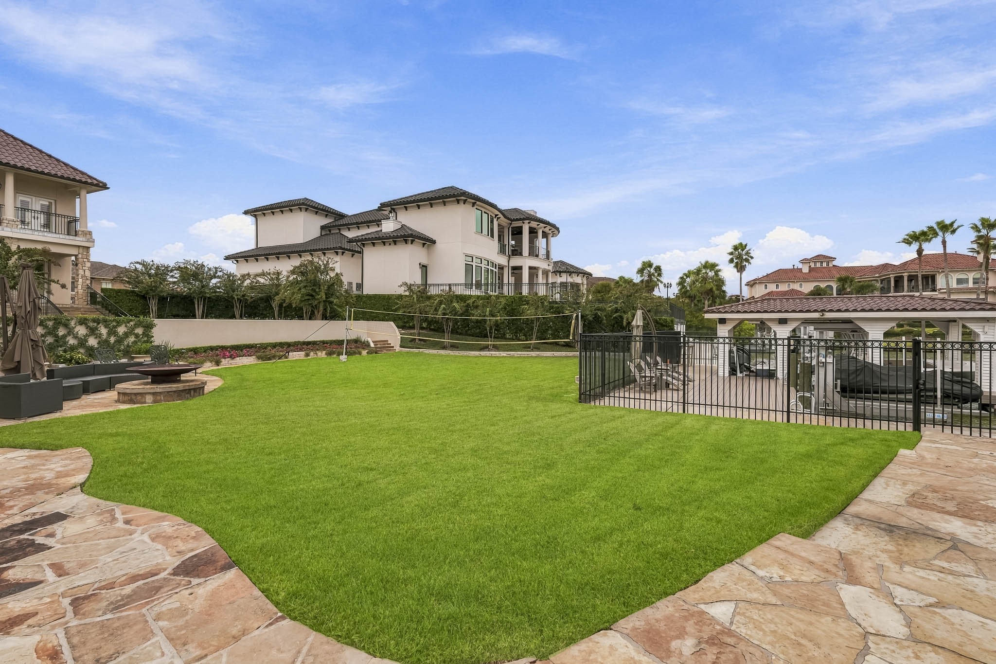 your lawn and dock with covered boat slips and jet ski slips