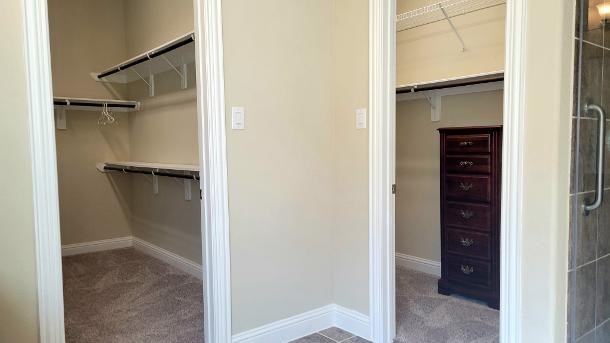 Primary bedroom closets.