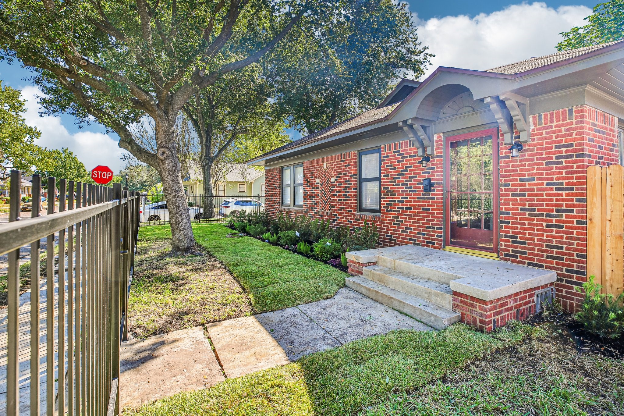 Gorgeous Live Oaks grace the property and provide cool and shade.