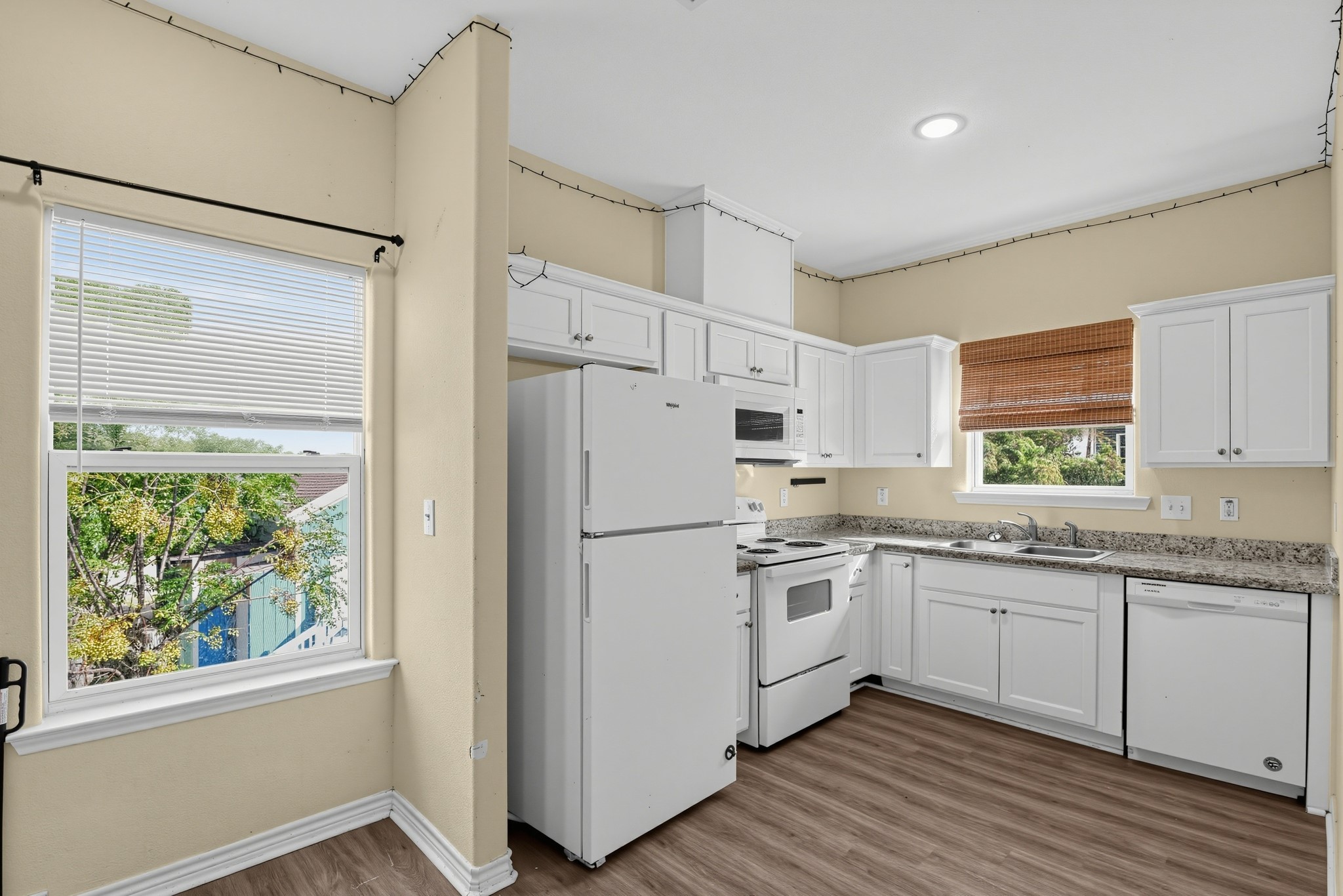 The home is equipped with double pane windows.