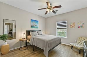 Virtual staged bedroom.