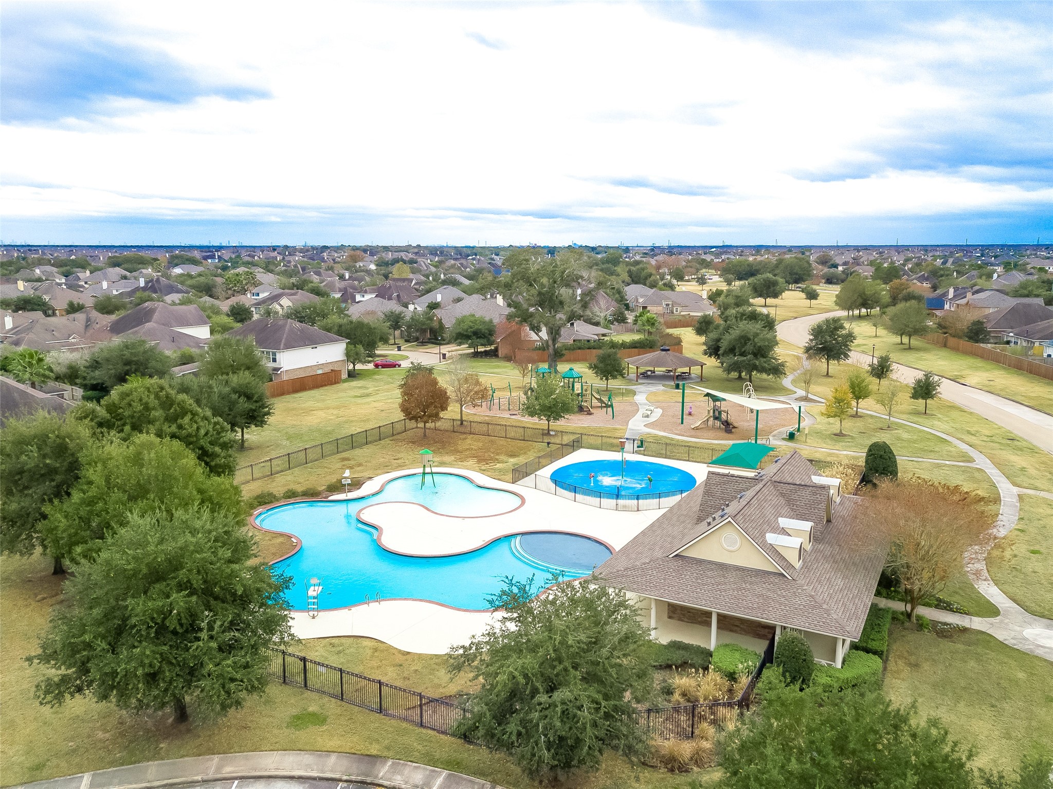 Neighborhood pool and park