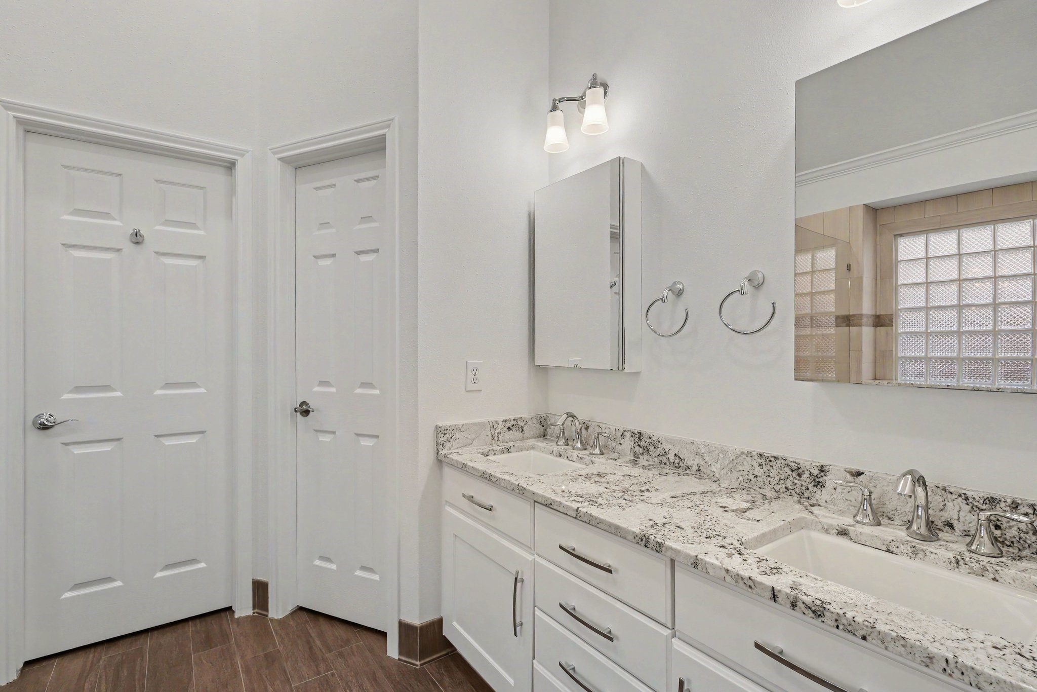 Updated his & her vanities.