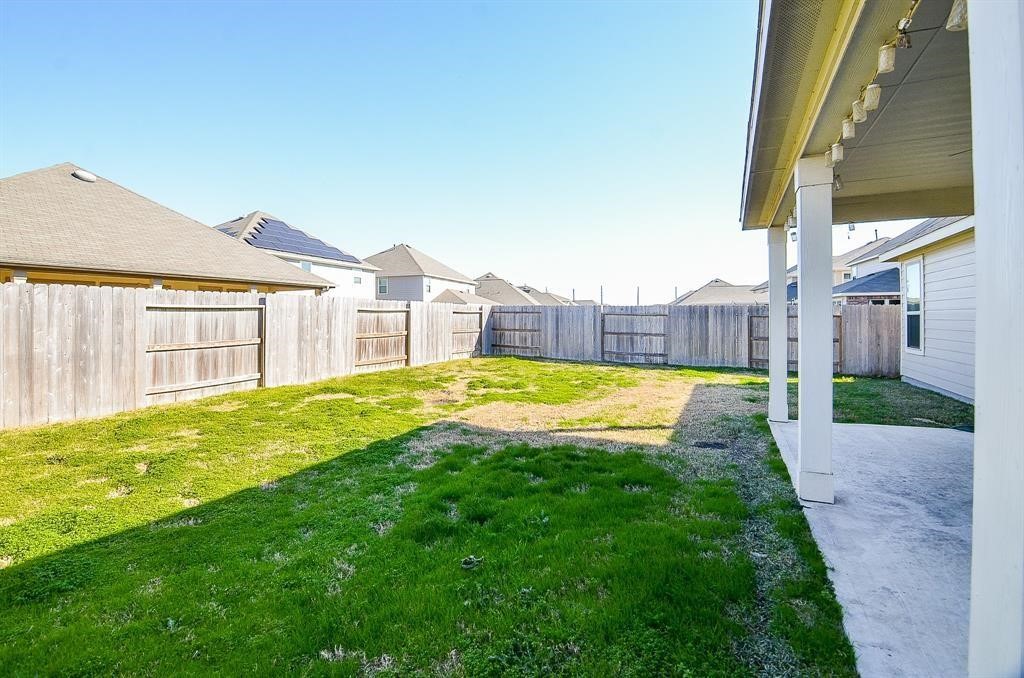 Fenced back yard