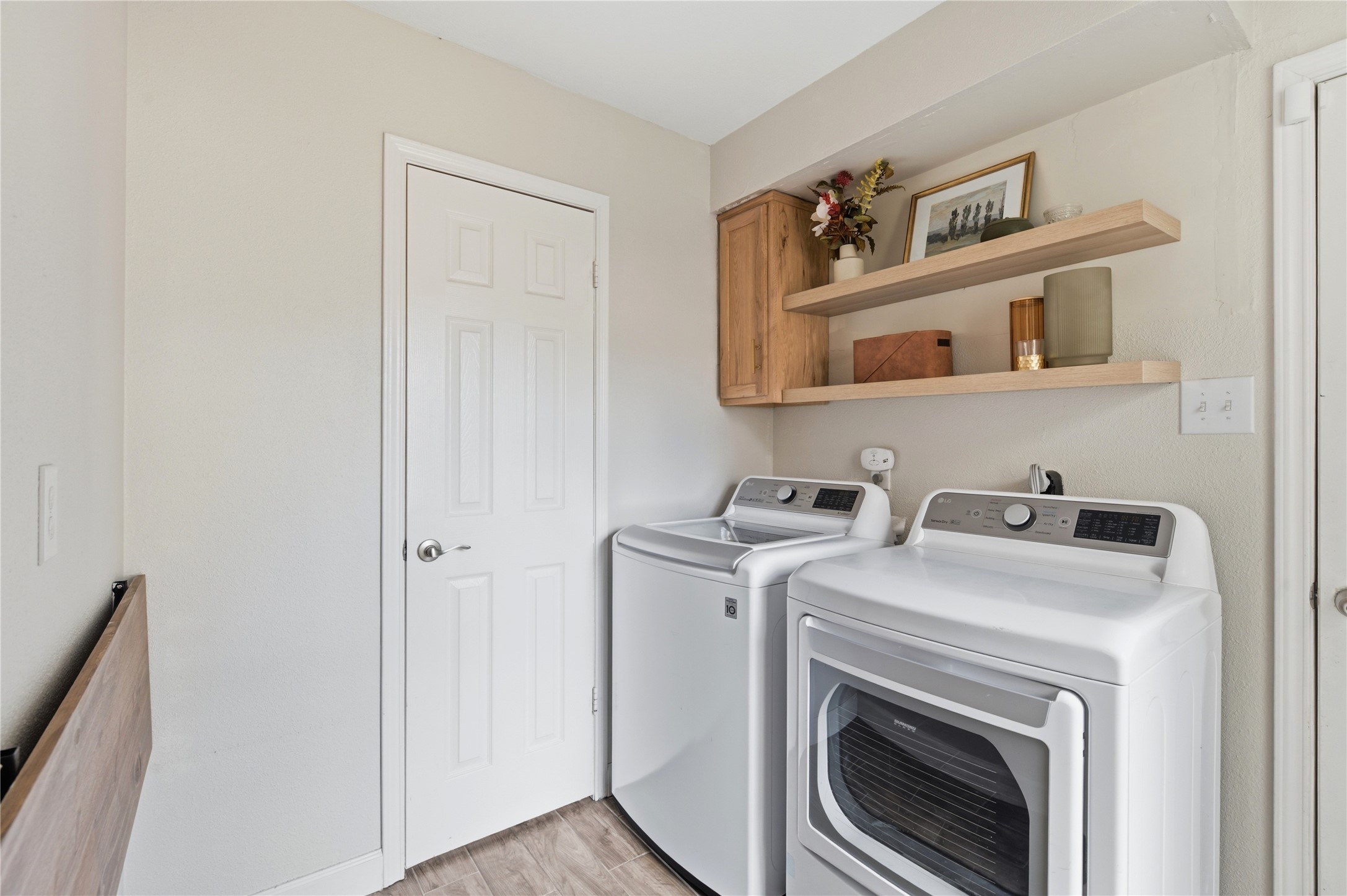 Laundry room located inside the home.