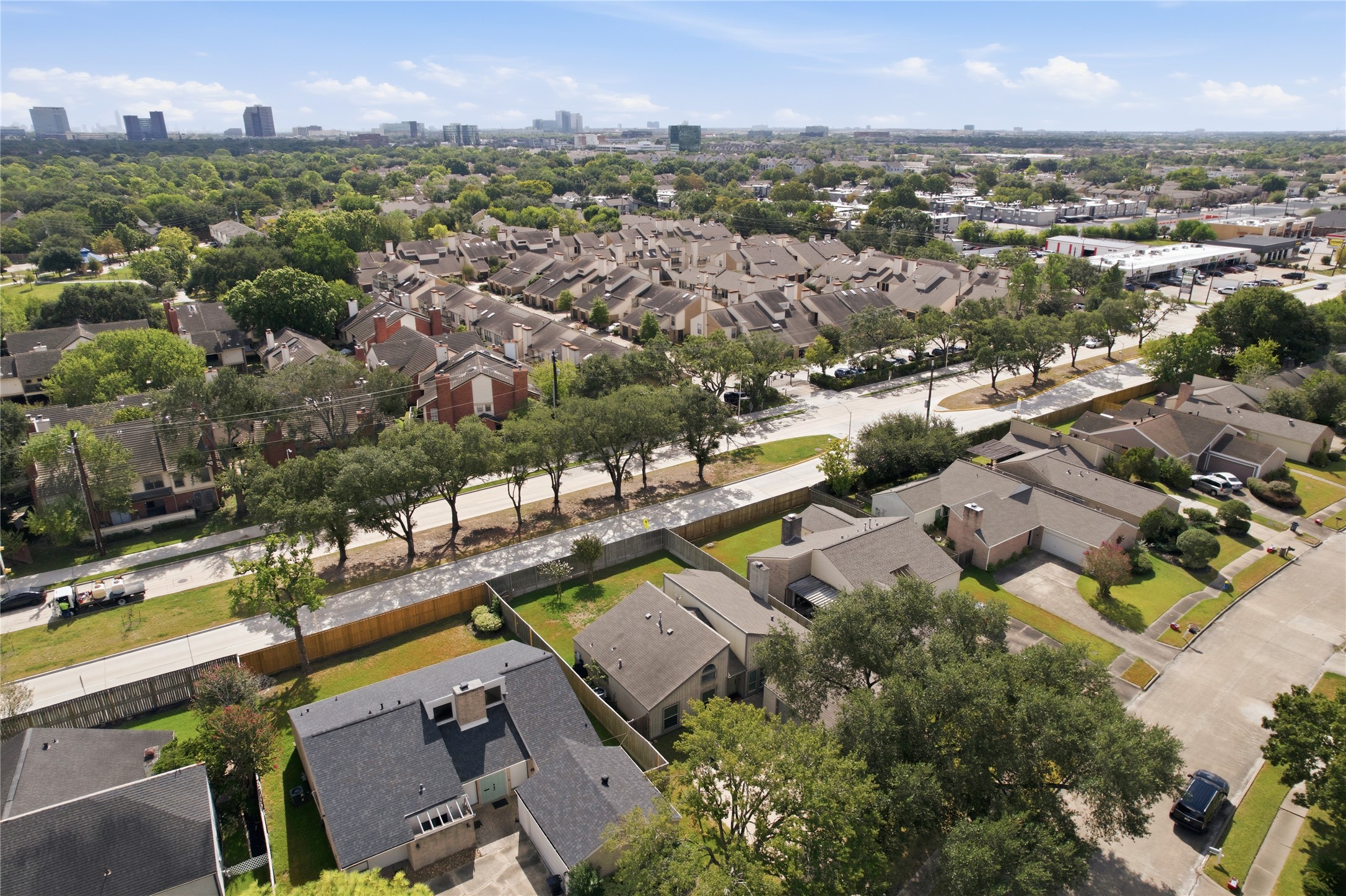 Aerial view of the property.