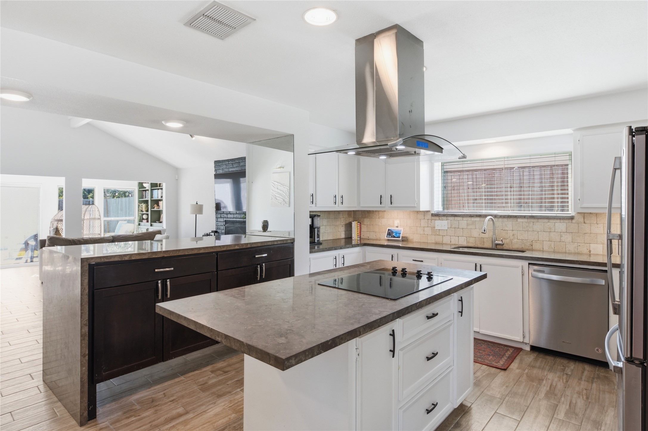 The kitchen features an abundance of counter space and cabinets for storage! The kitchen features an abundance of counter space and cabinets for storage!