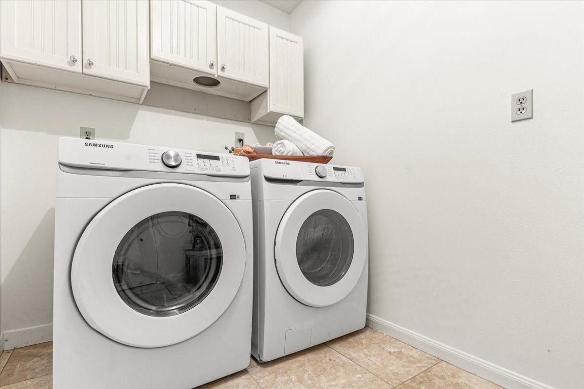 Laundry (in house, with a door leading to garage)