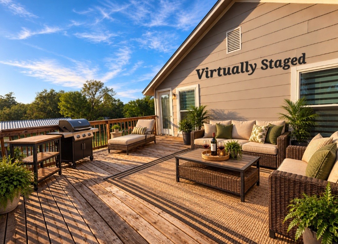 Staged, Wonderful expansive outdoor space to enjoy.