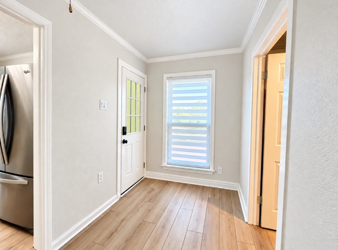 Nook, and back door to access laundry utilities
