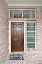 Covered entry at the front door