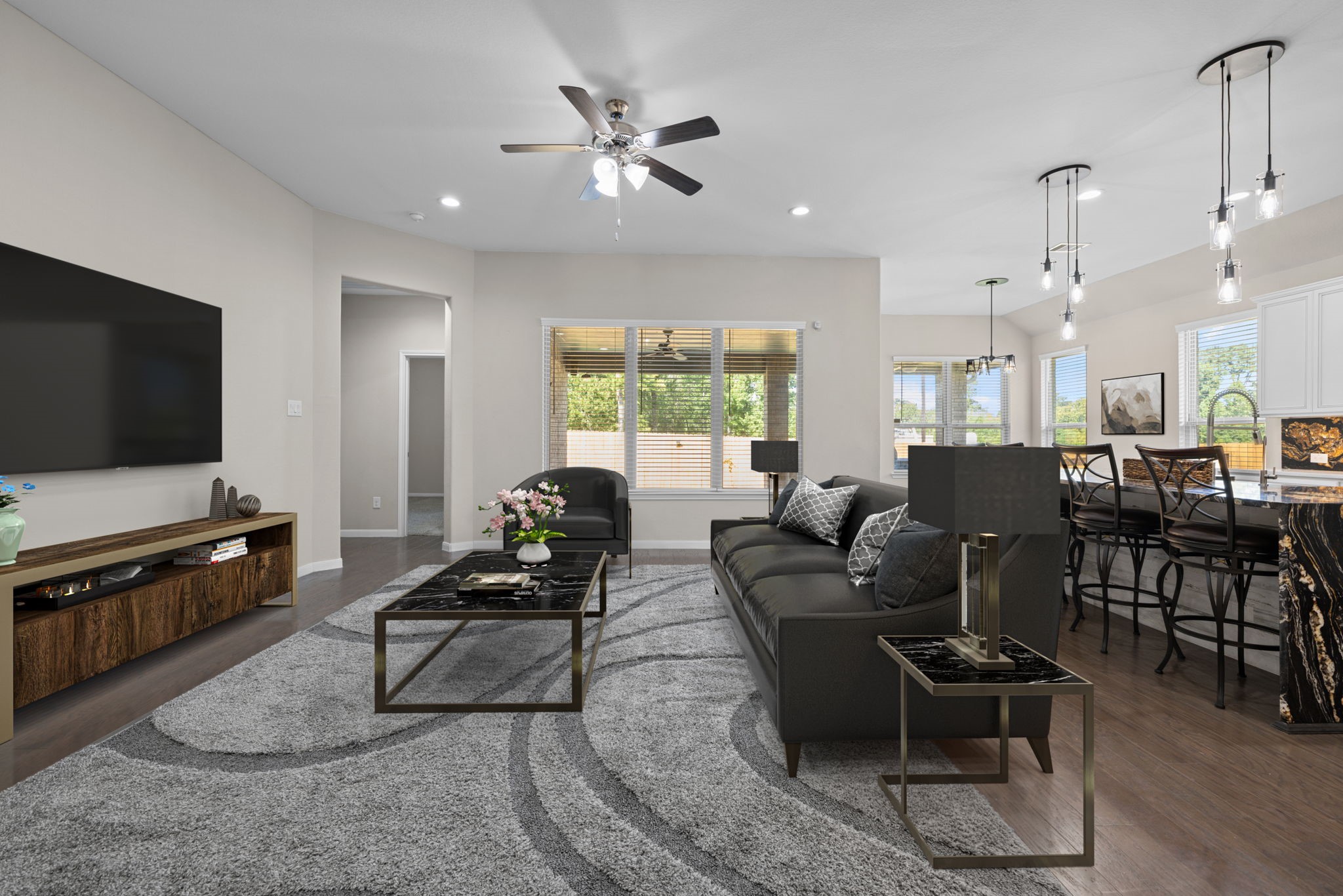Family Room - This photo has been virtually staged.