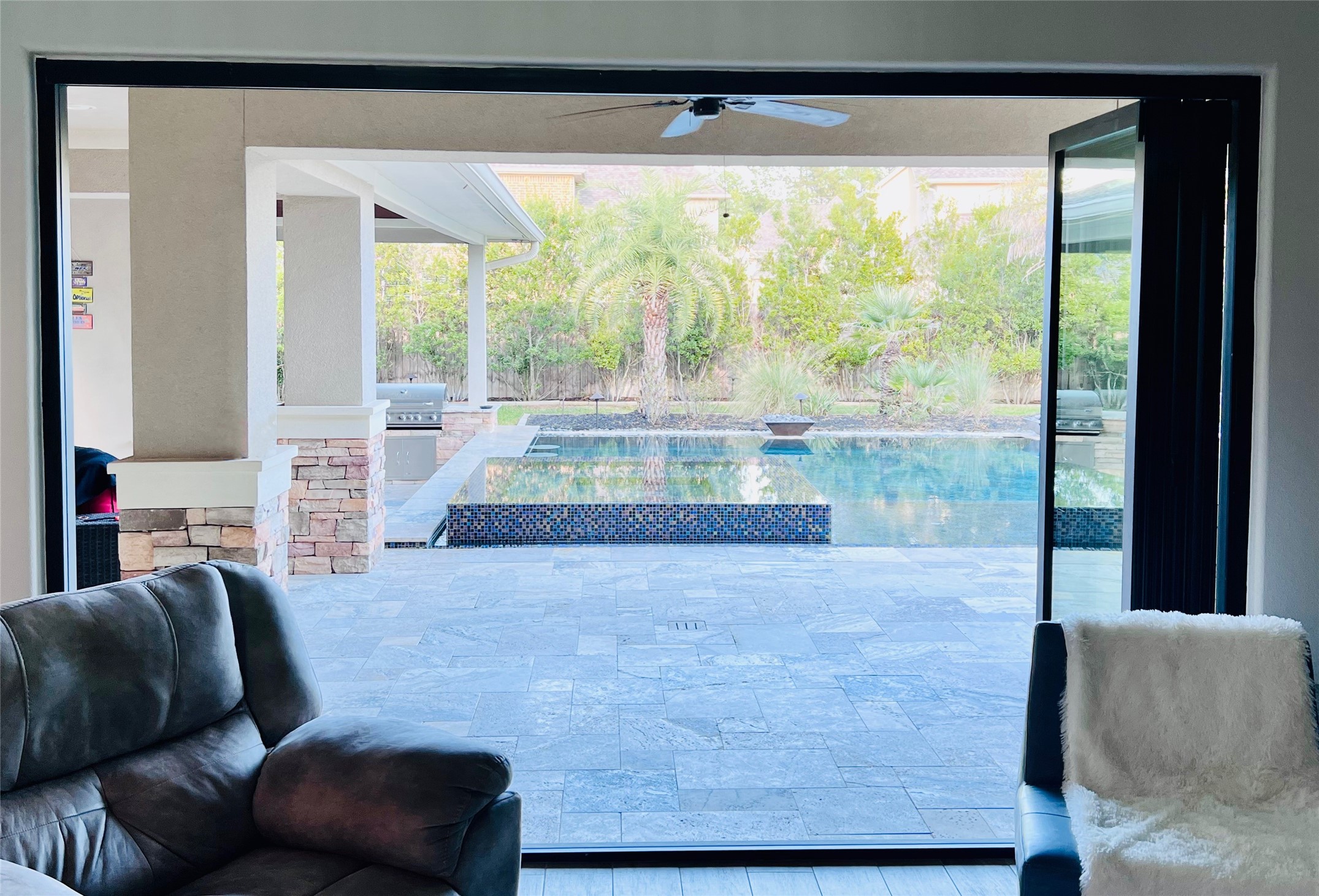 Bi-fold glass door