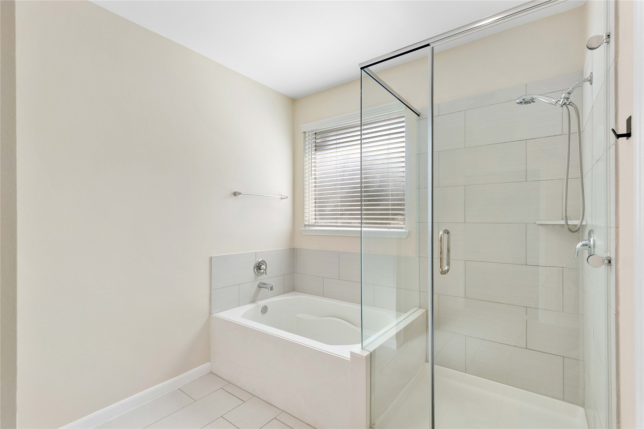 Primary bath separate tub and shower