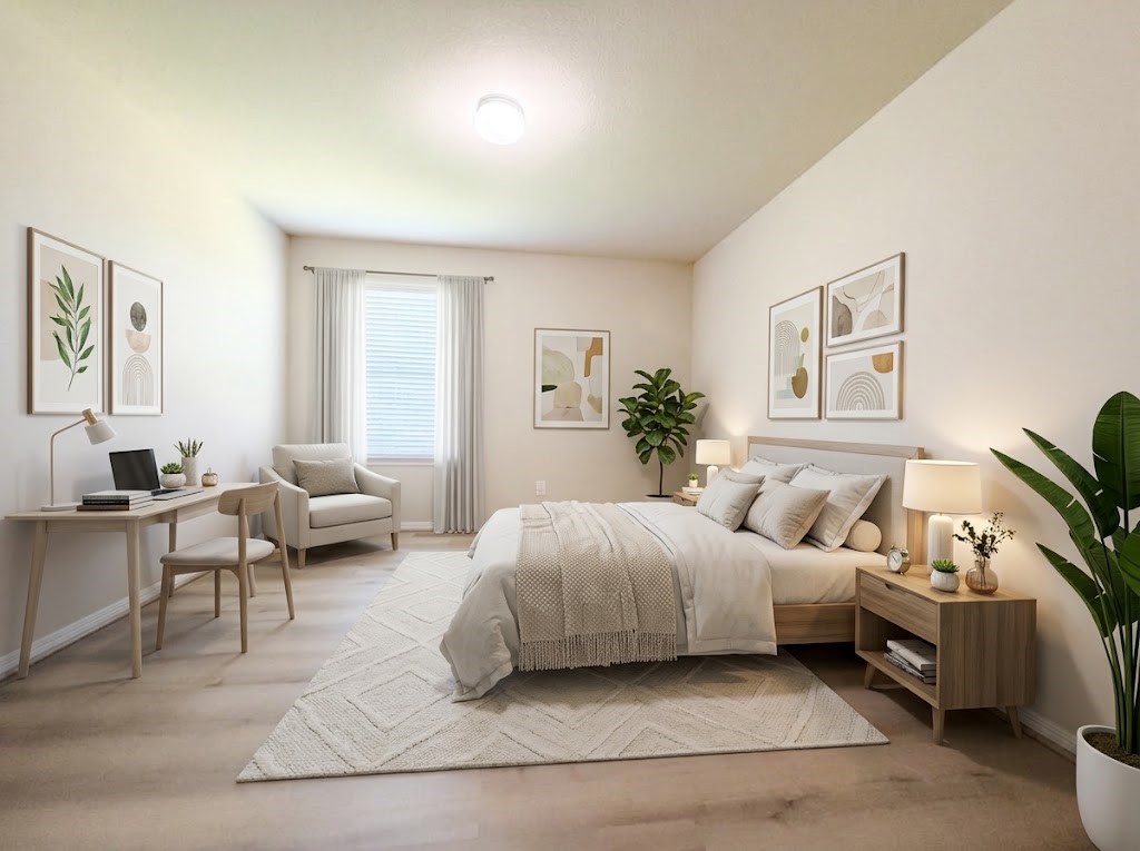 digital staged bedroom