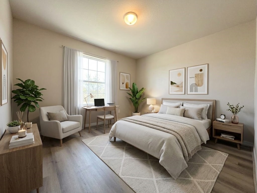 digital staged bedroom