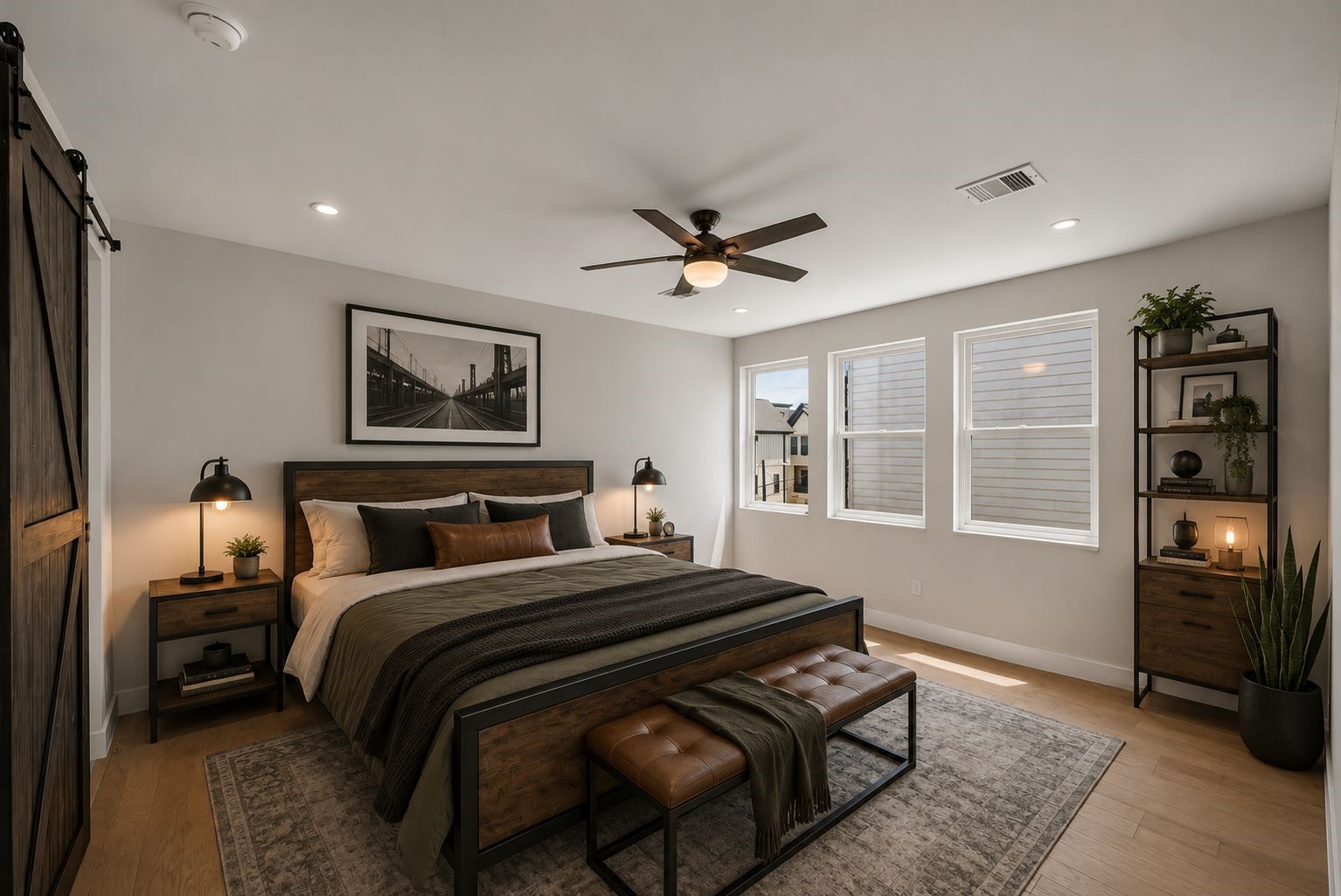 Virtually staged Primary bedroom