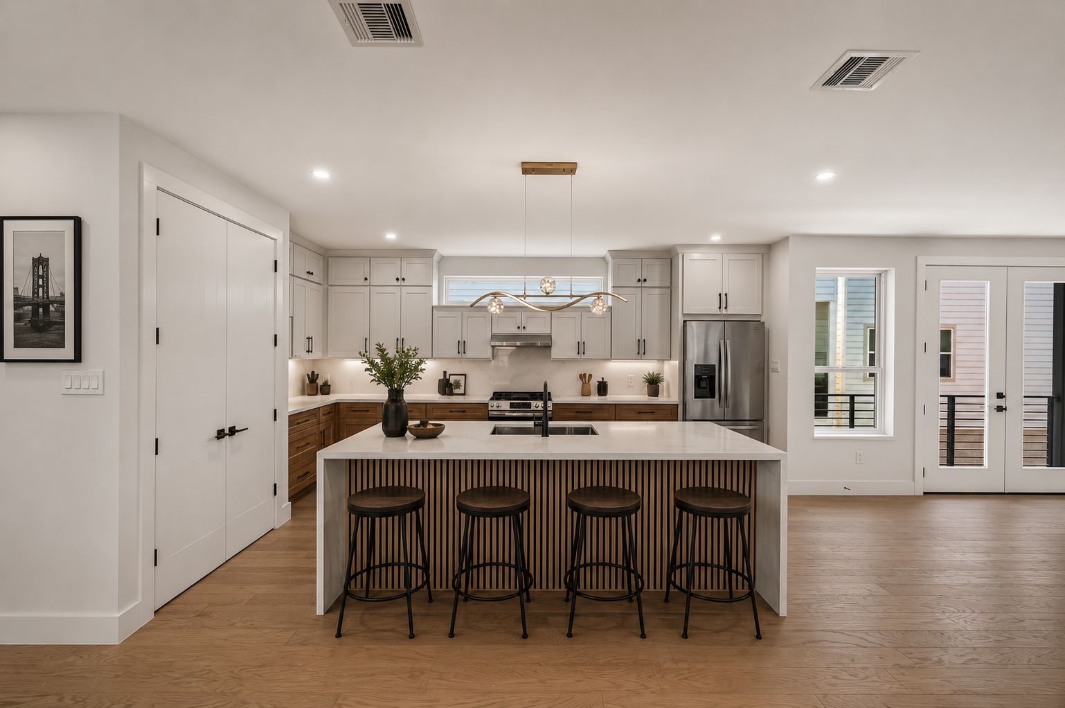 virtually staged kitchen area