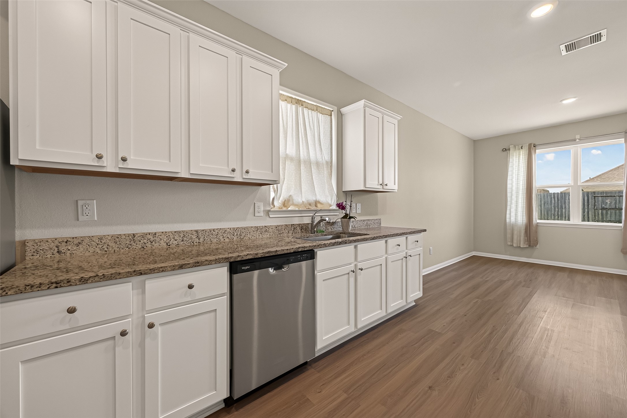 Plenty of counterspace and cabinets.