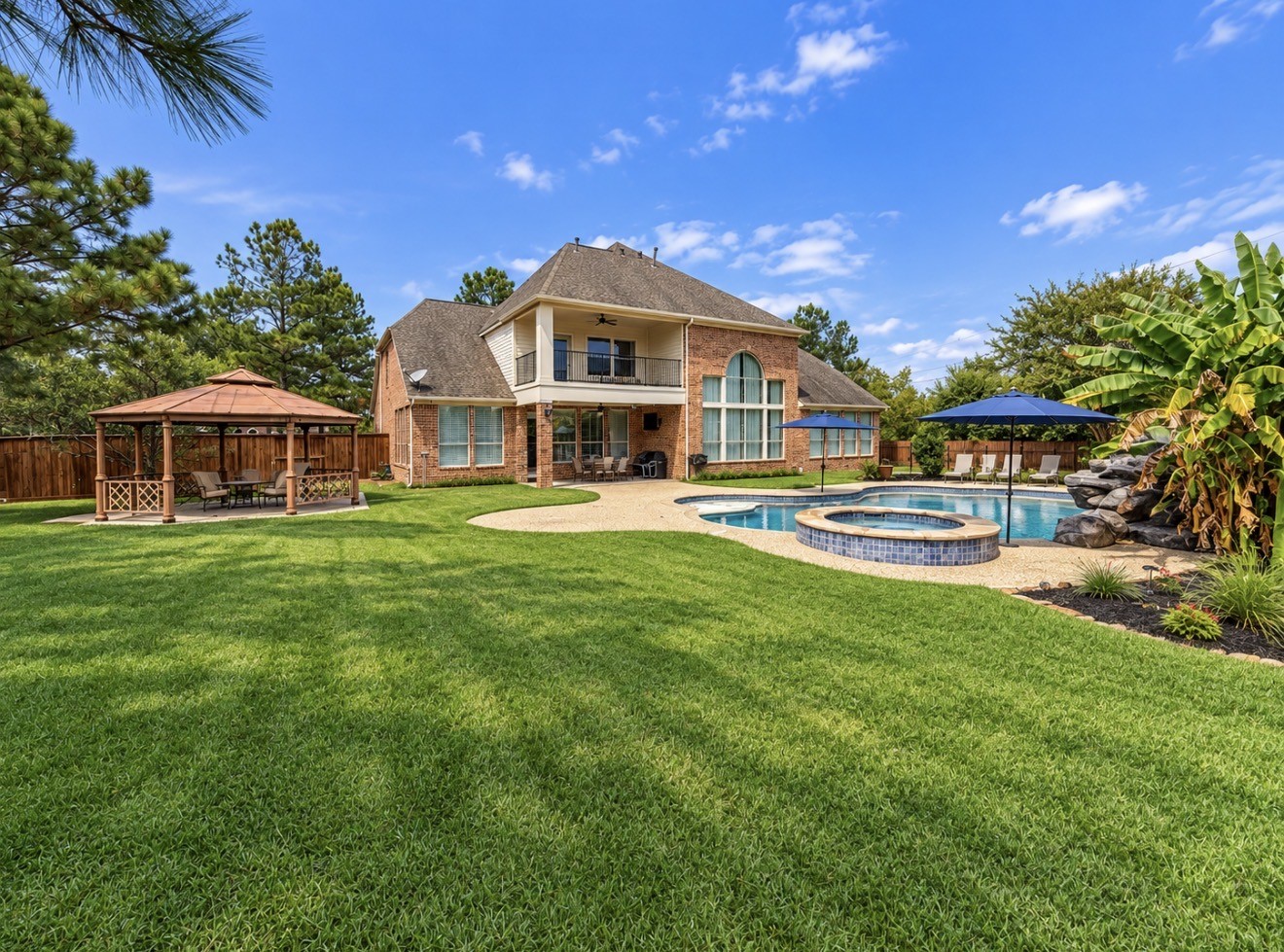 1+ Acres of privacy and backyard enjoyment.