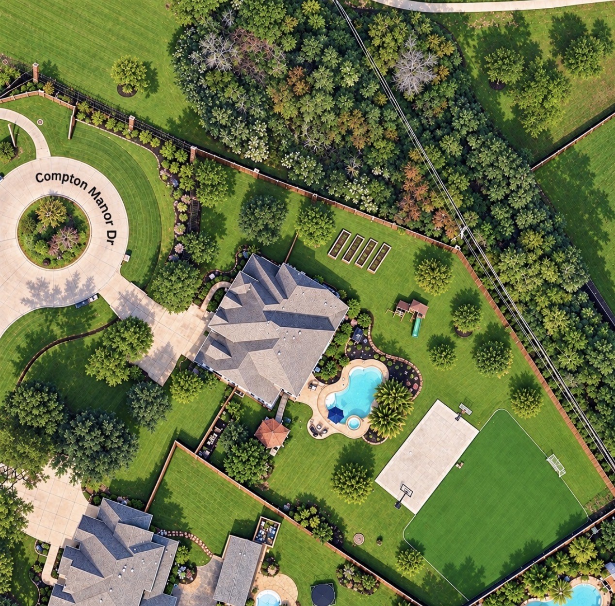 Aerial photo virtually enhanced