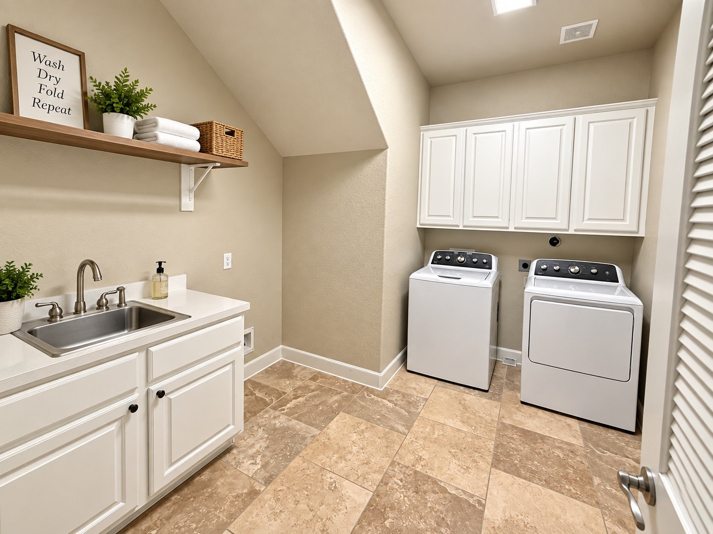 Laundry room virtually enhanced