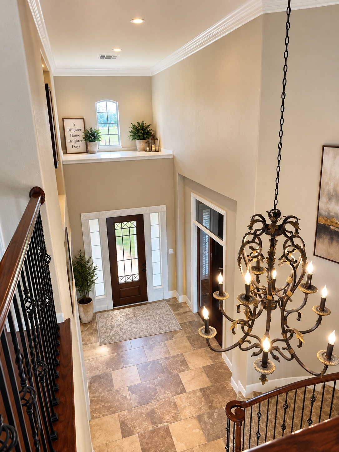 Grand entryway Virtually enhanced
