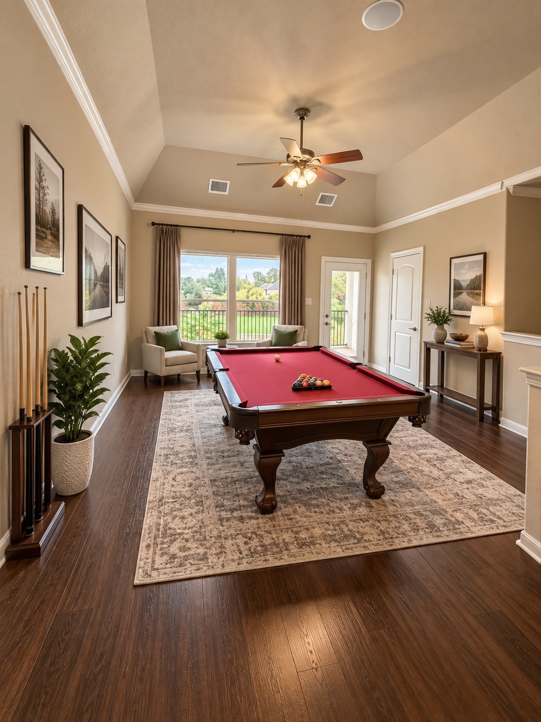 Upstairs Media/Game room virtually staged