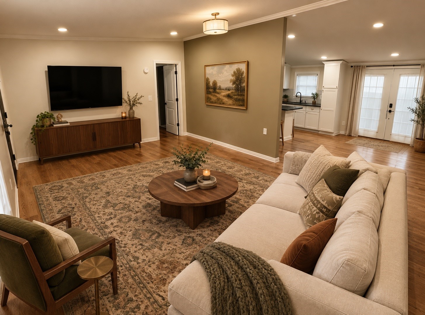 Virtually staged living space to show potential. Virtually staged living space to show potential.