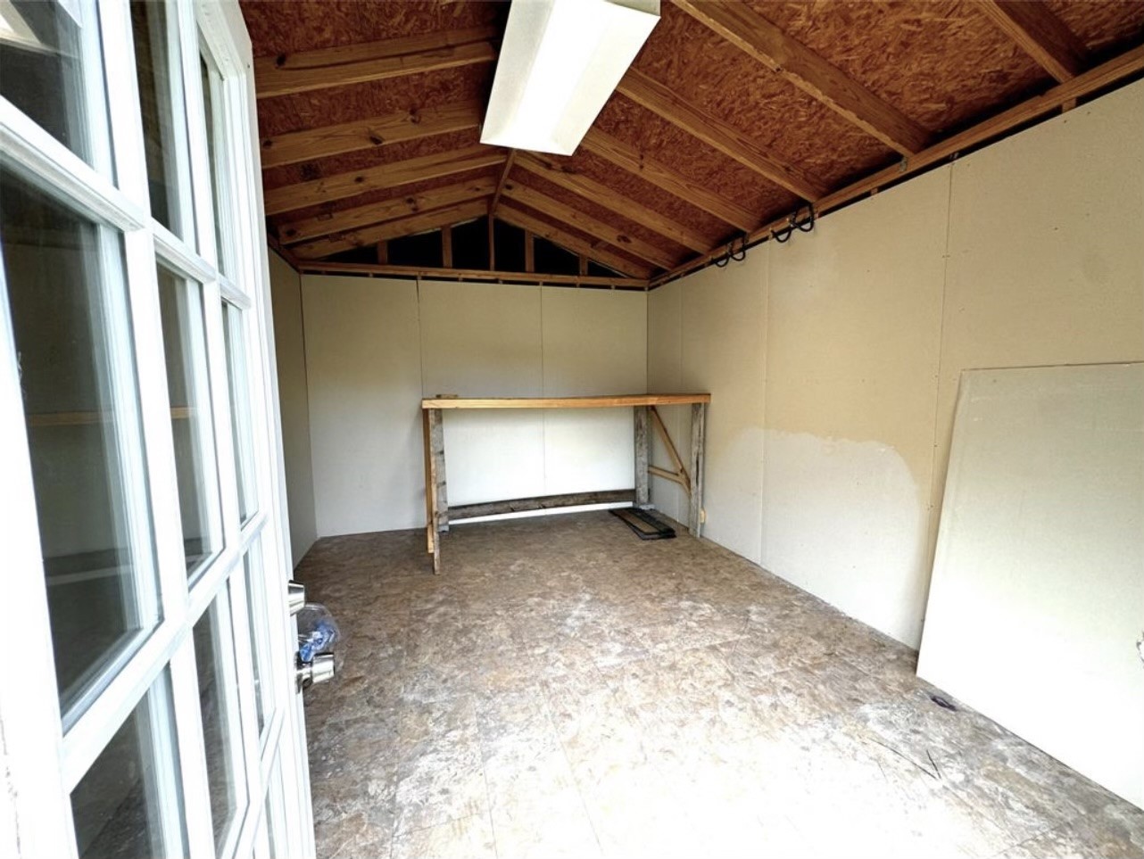 Inside of the storage space.