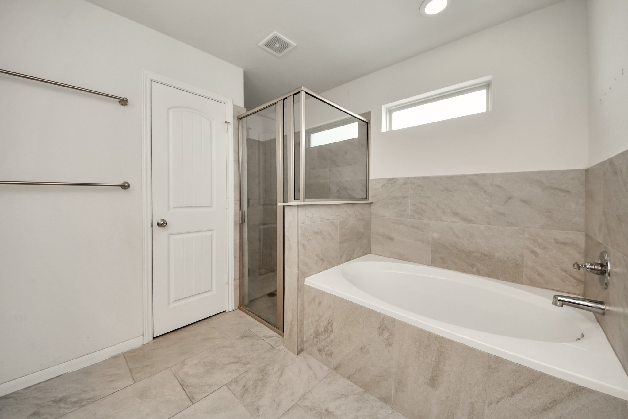 Separate tub and shower