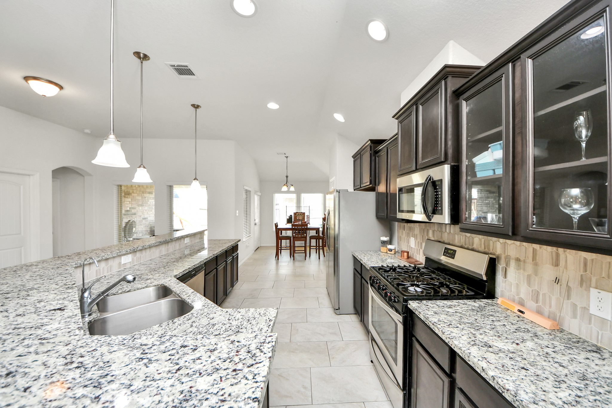 Kitchen showing eating area Kitchen showing eating area