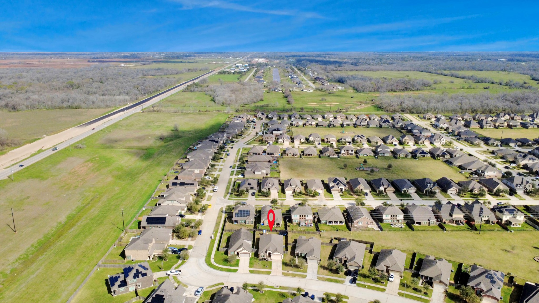 Aerial view showing FM 723