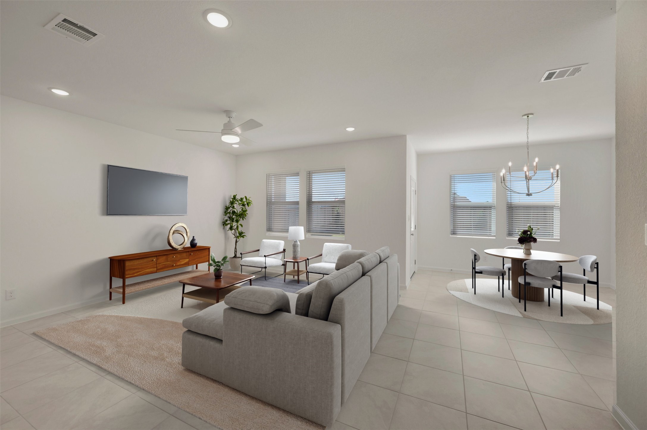 Bright and airy living area