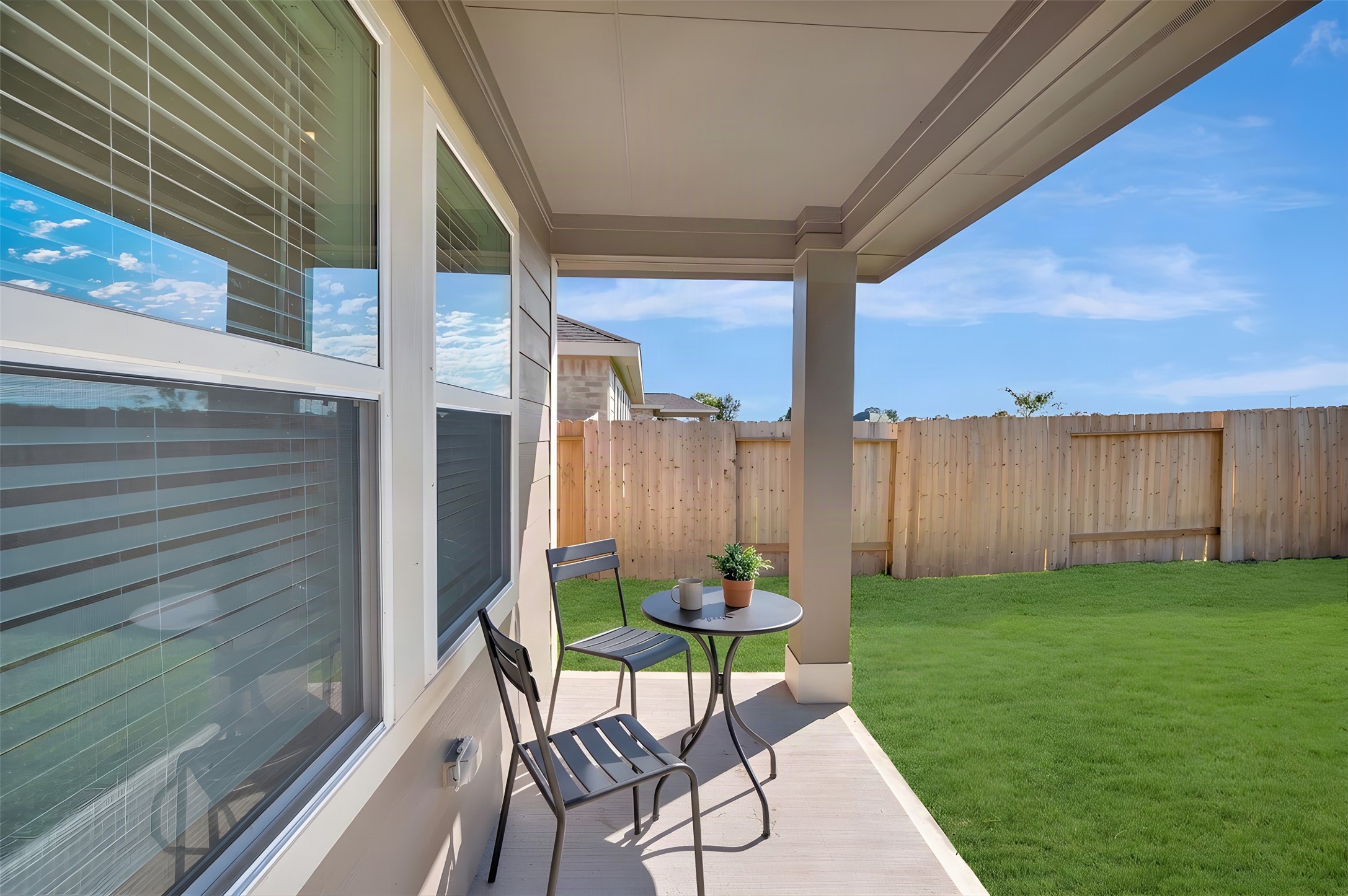 Enjoy the outdoors on the covered patio