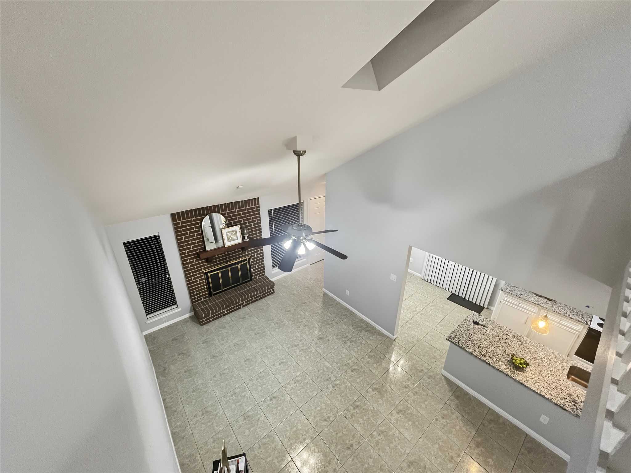 This property features high ceilings in the social areas.