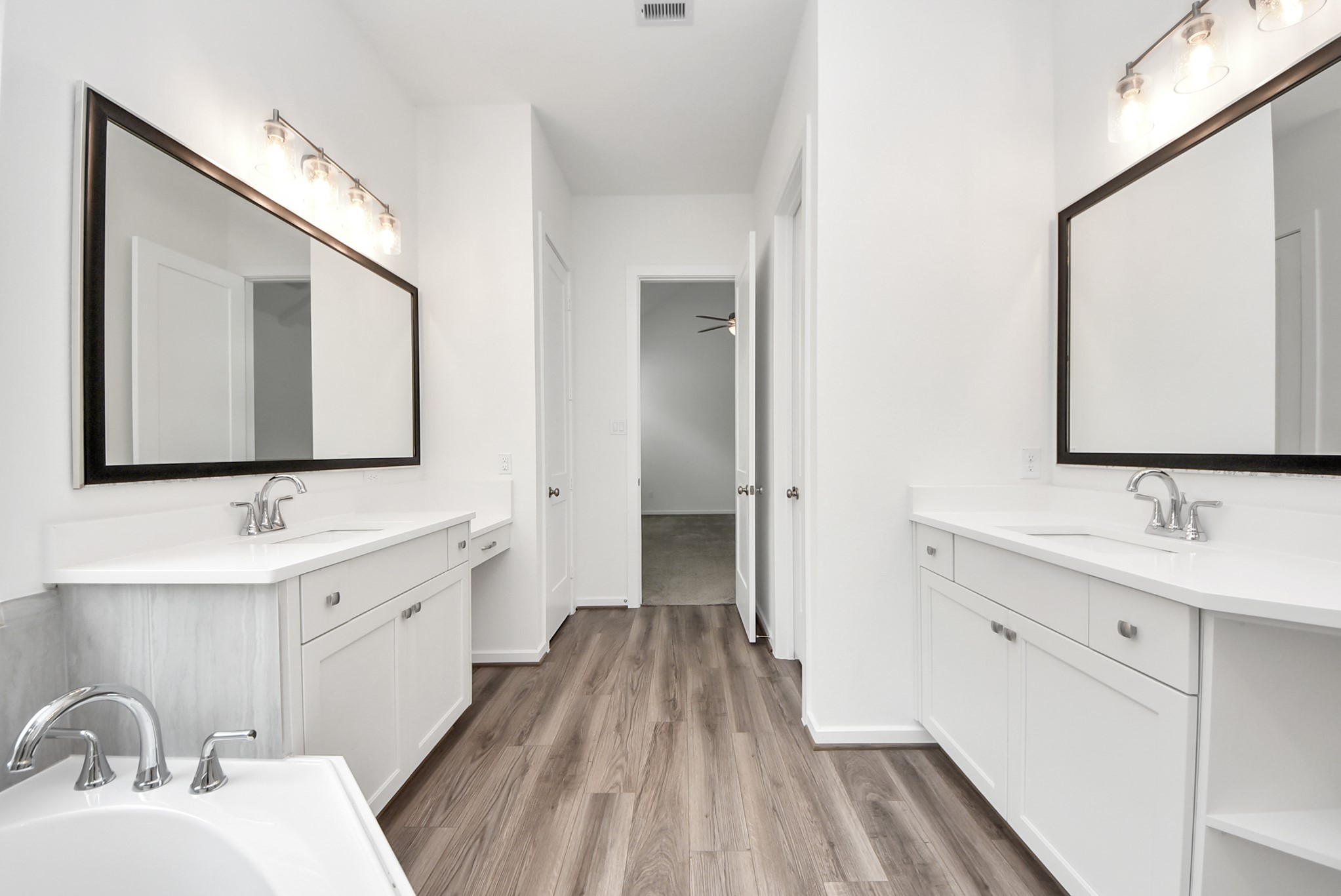 Primary bathroom his and her sinks