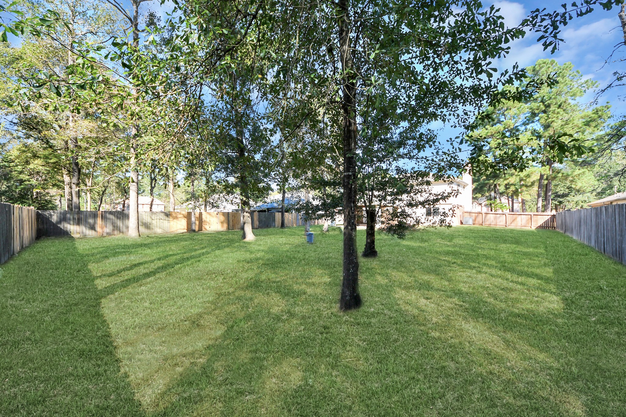 Another view of this expansive backyard. Photo: AI assisted for grass growth.
