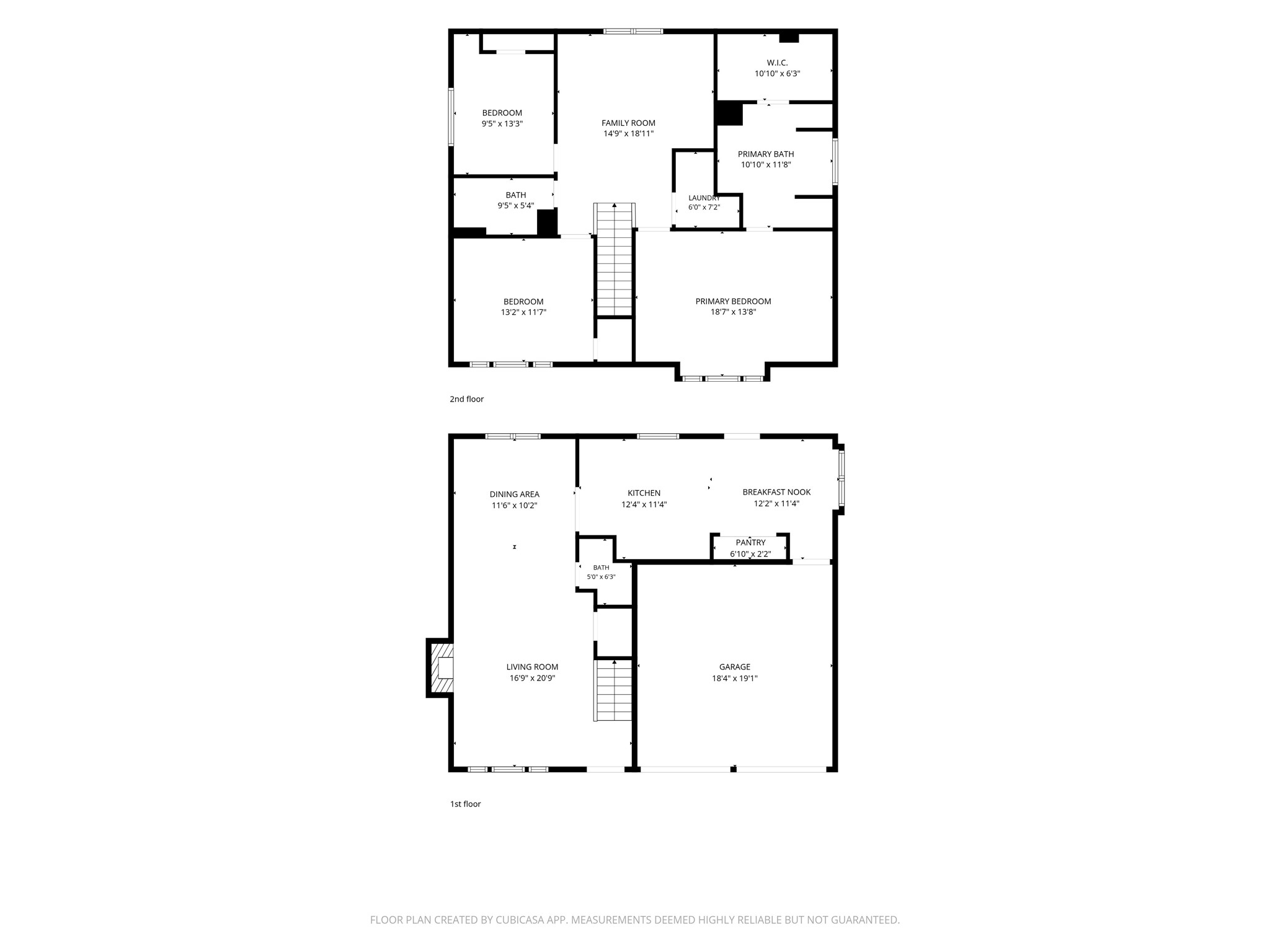 Two-story floor plan.