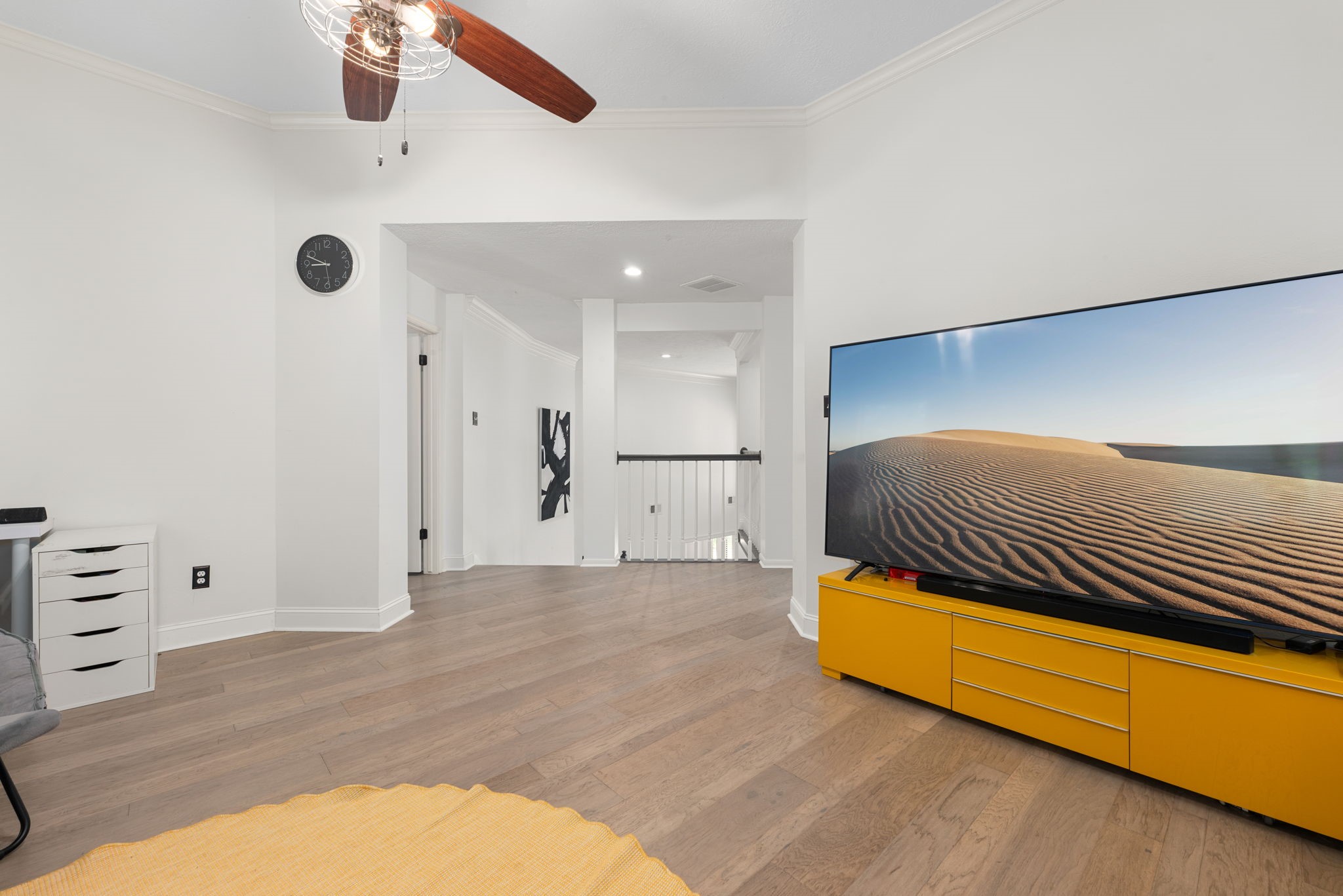 Bright and inviting living space on second floor..  Perfect for relaxation and entertainment.